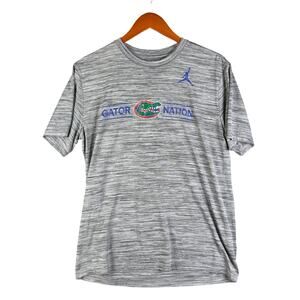 Nike Air Jordan Florida Gators Nation Shirt Activewear Heather‎ Gray Mens Large